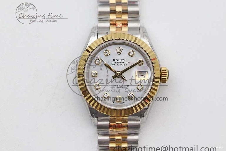279179 TWF Best YG White SS NH05 Diamonds Bracelet Datejust Jubilee Dial 28mm Markers Edition SS on YG 0408